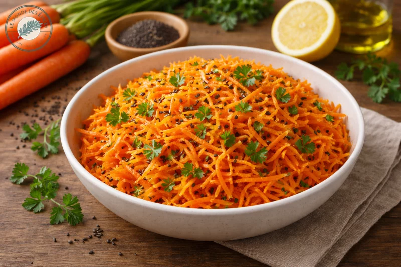 recette Salade carotte rapées citron cumin noir
